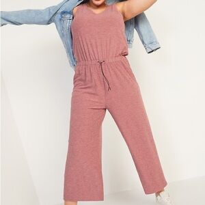 Old Navy Pink Breathe ON V-Neck Wide-Leg Jumpsuit for Women
